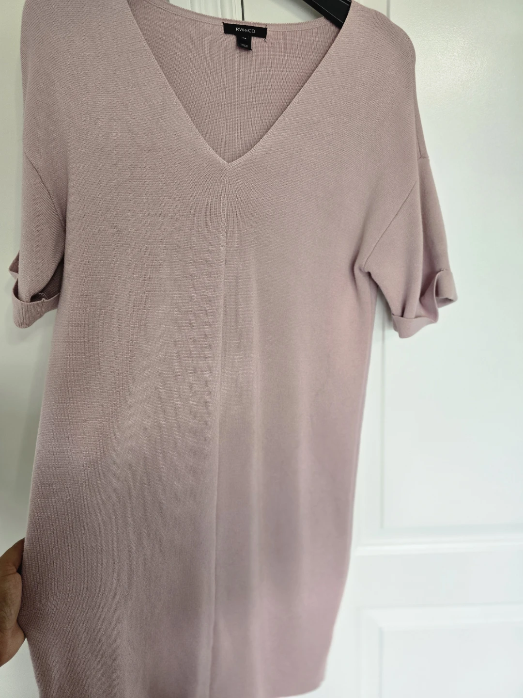 RW & CO. Pink V-Neck Knit Dress S/P - photo 4