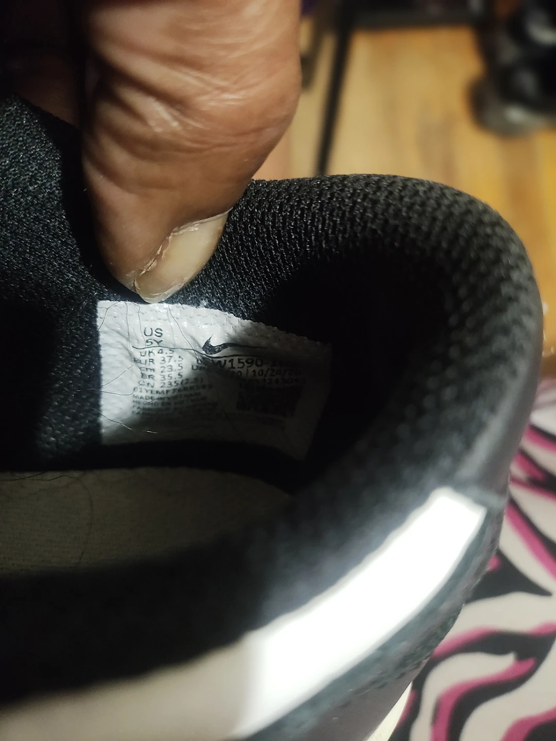 Nike Dunk Low "Panda" Sneakers black and white US size 5 used - photo 5