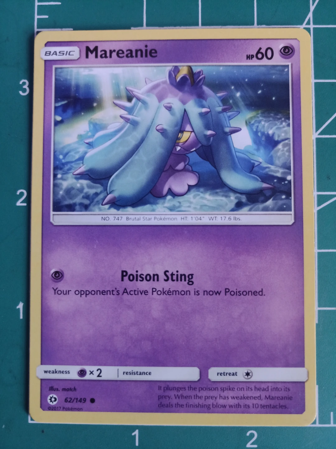 Pokemon Trading Card - Mareanie 62/149