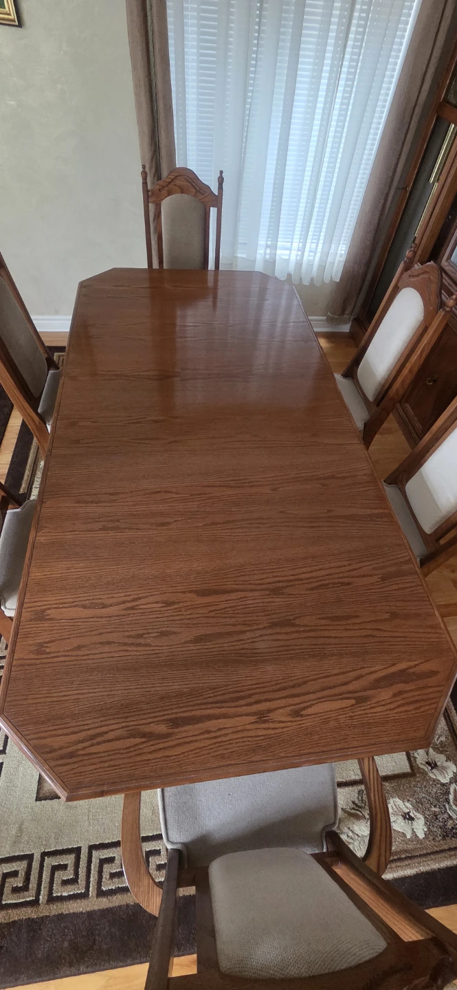 Wooden Dining Set with China Cabinet and Grandfather Clock - photo 5