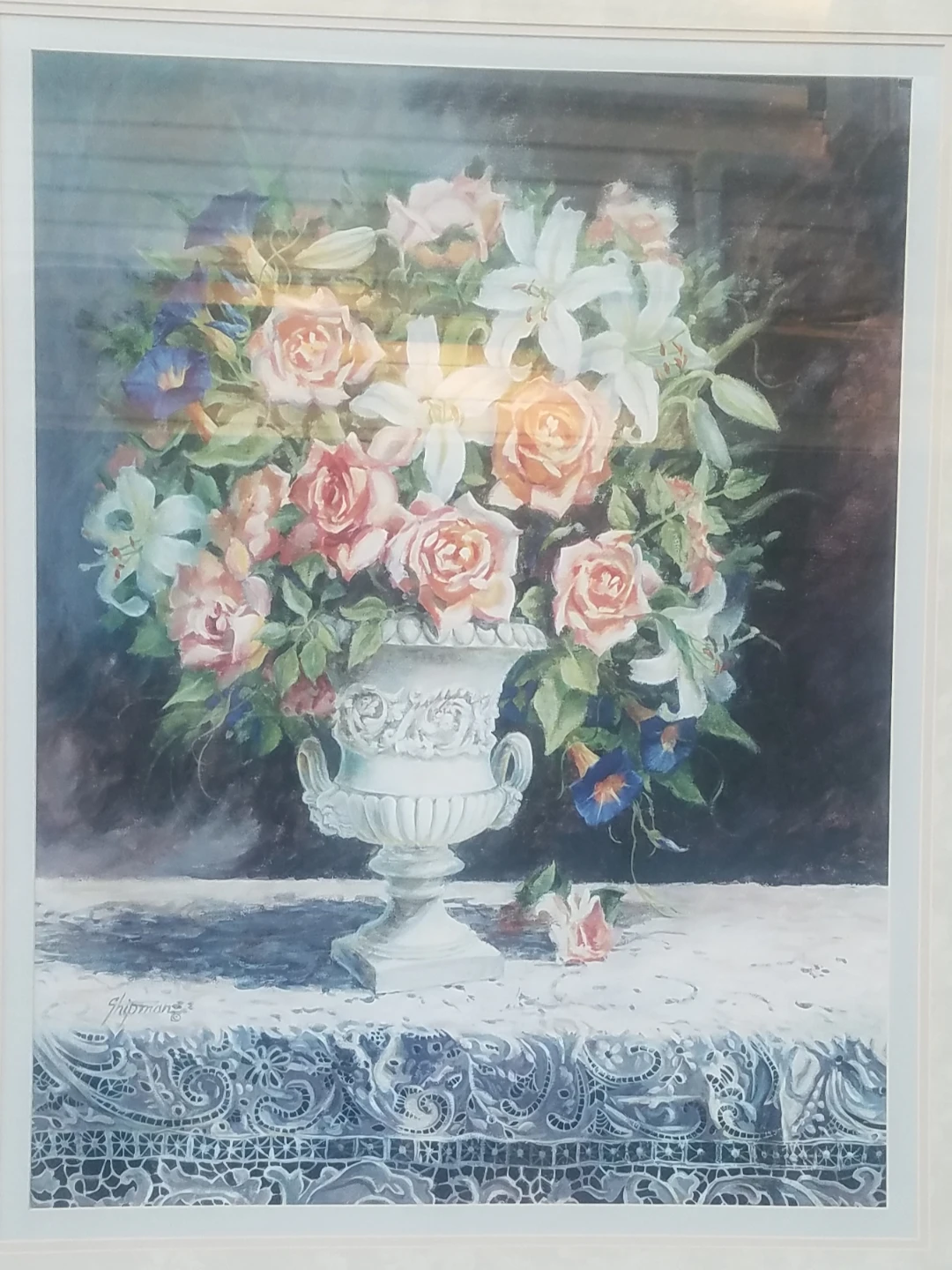 Very Large High Quality Floral Still Life Print Or Painting