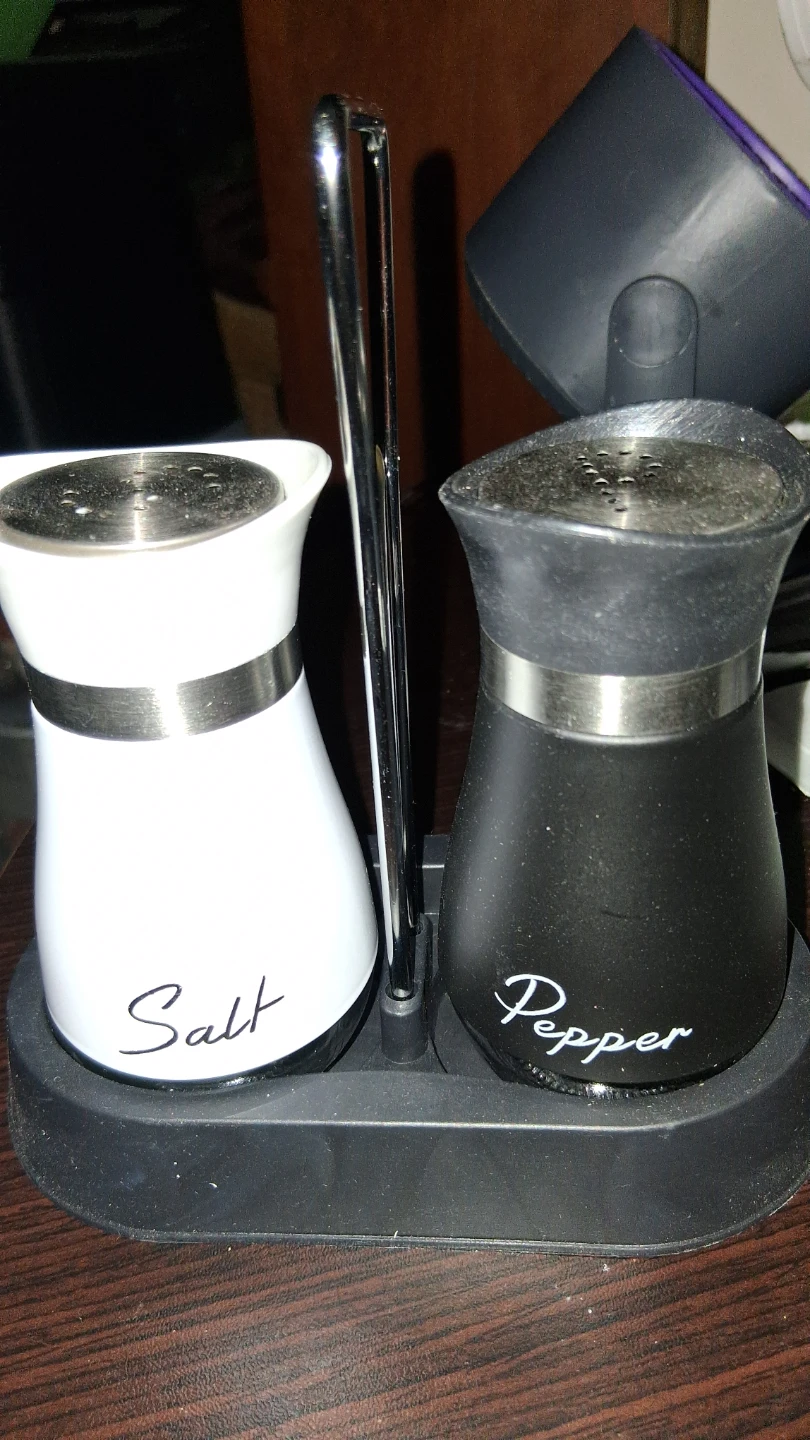 Salt and Pepper Shaker Set with Caddy