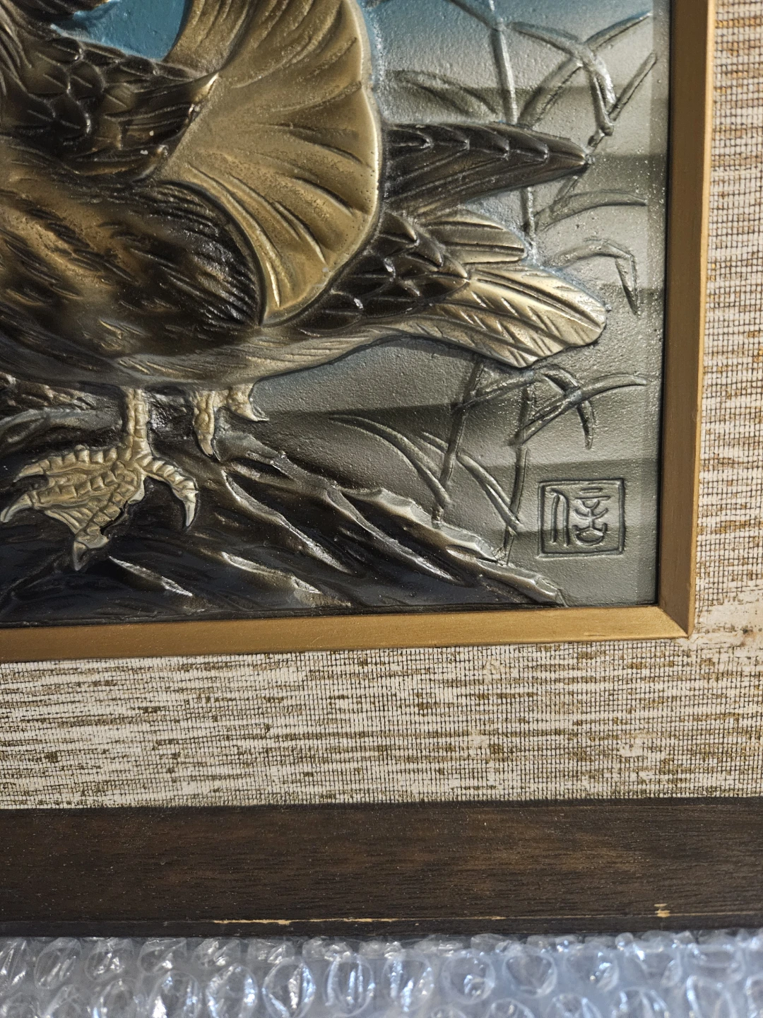 Framed Metal Art of Two Birds - photo 4