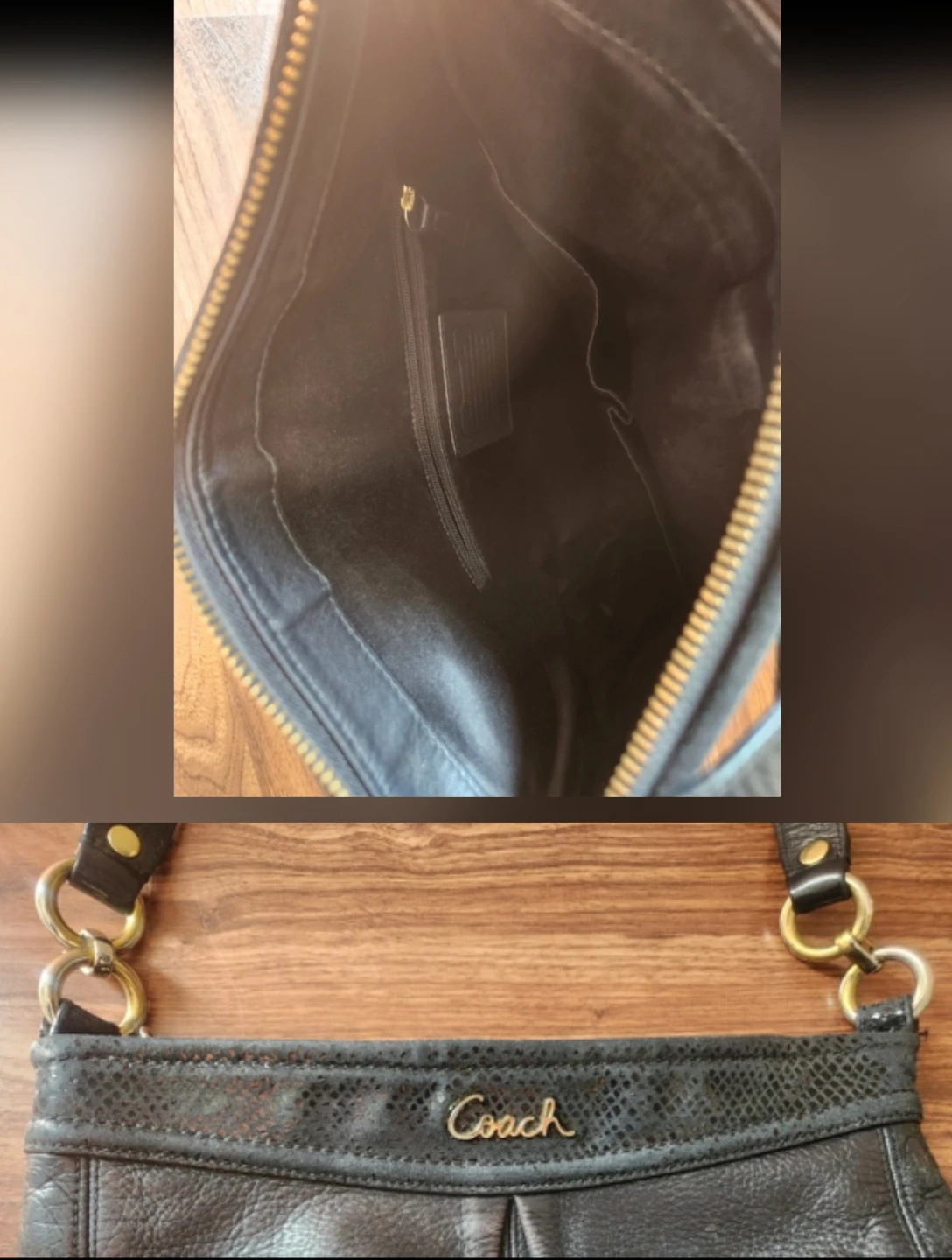 ⚽ Coach Black Leather Shoulder Bag - photo 2