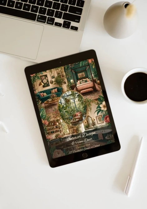 Interior Design & Home Decor Coloring Book