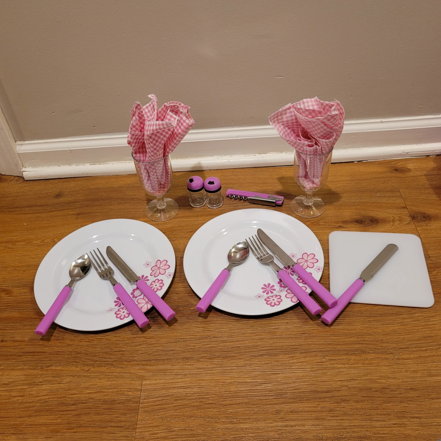 Pink Floral Picnic Set with Backpack and Basket - photo 2