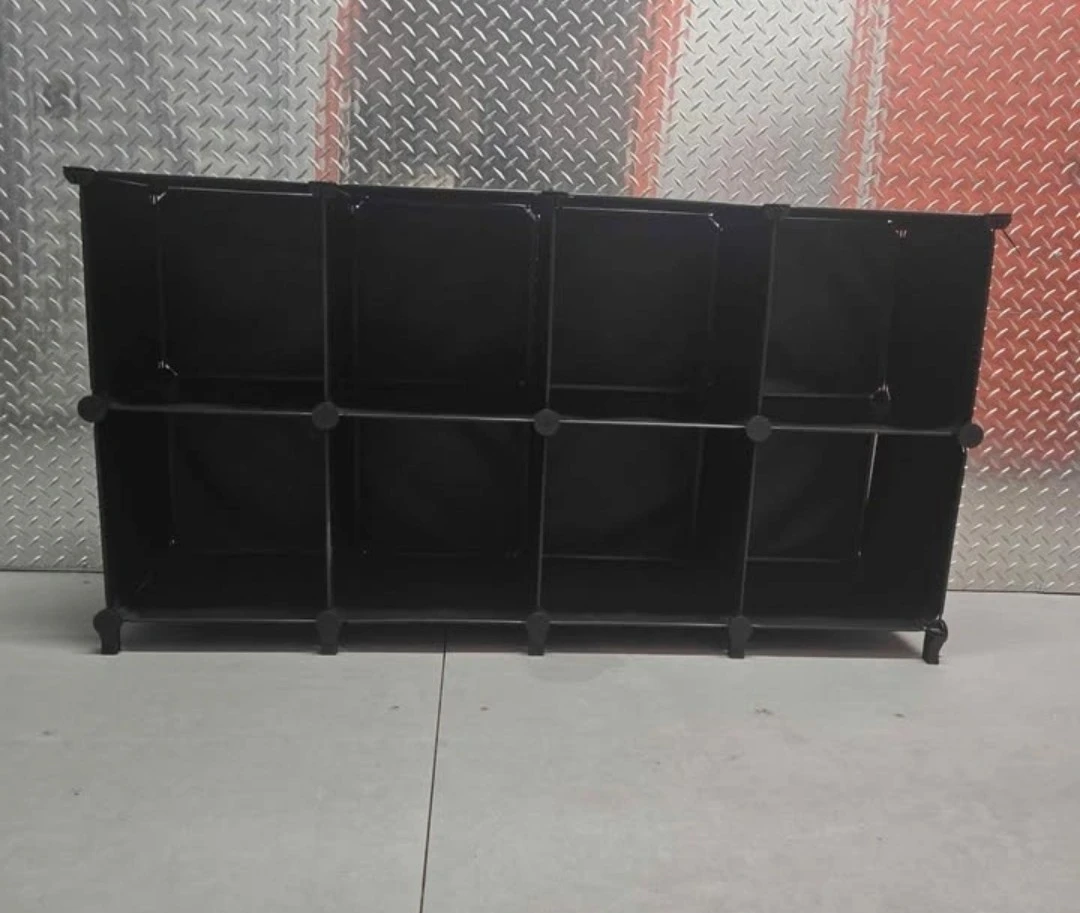 Modular 8-Cube Black Storage Organizer Shelf Unit - photo 2