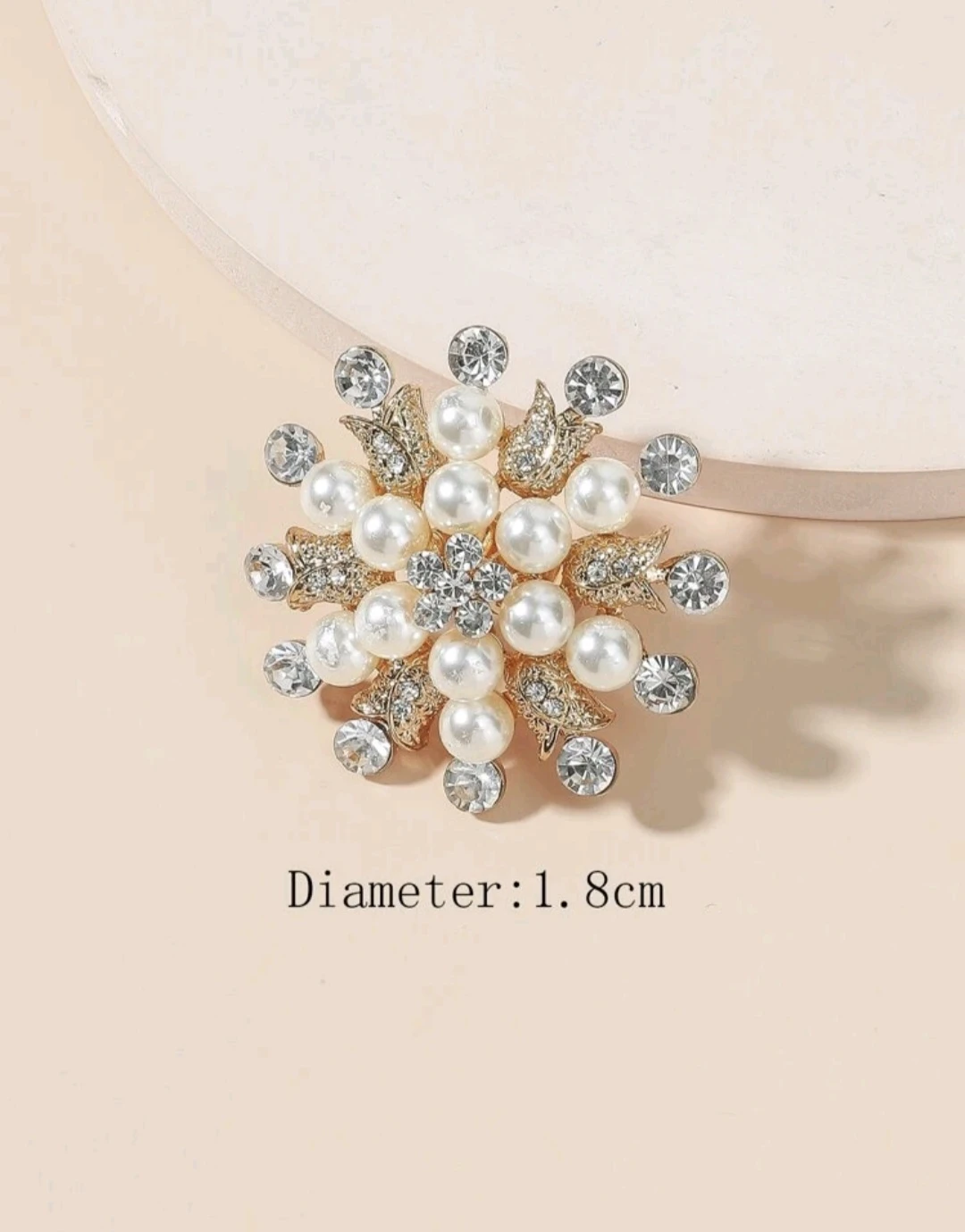 Pearl and Rhinestone Flower Ring ⚽️ - photo 2