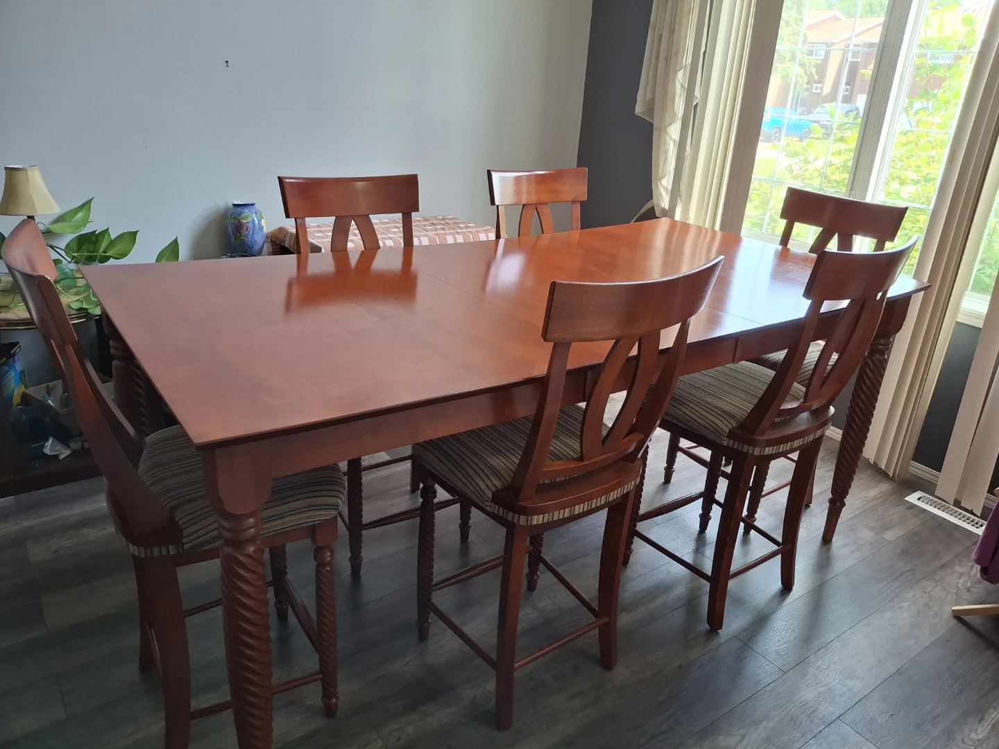 Wood Dining Table with 4 Chairs - photo 2