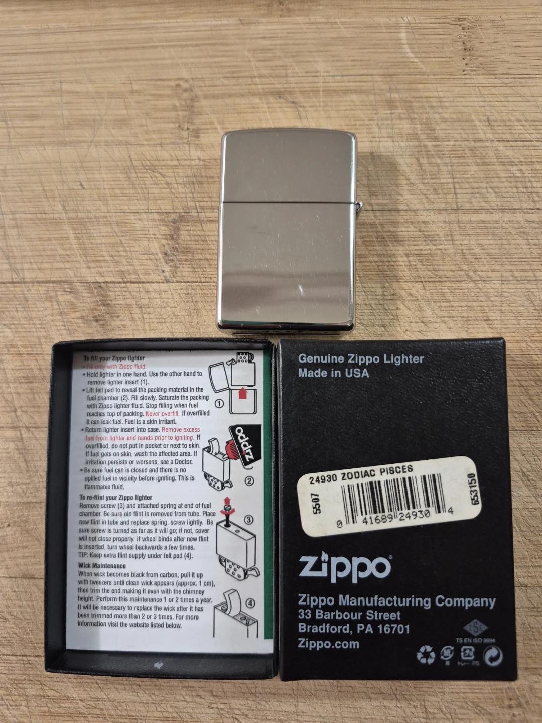 Zippo Genuine Lighter - 24930 Zodiac Pisces ♓️⚽️ - photo 3