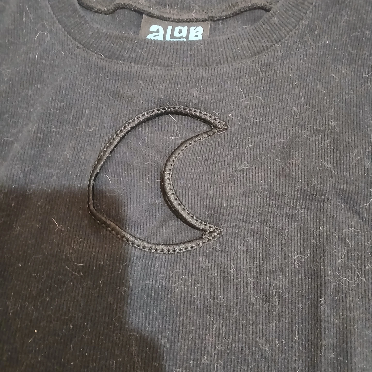 ⚽ Black Crescent Moon Cutout Shirt - photo 3