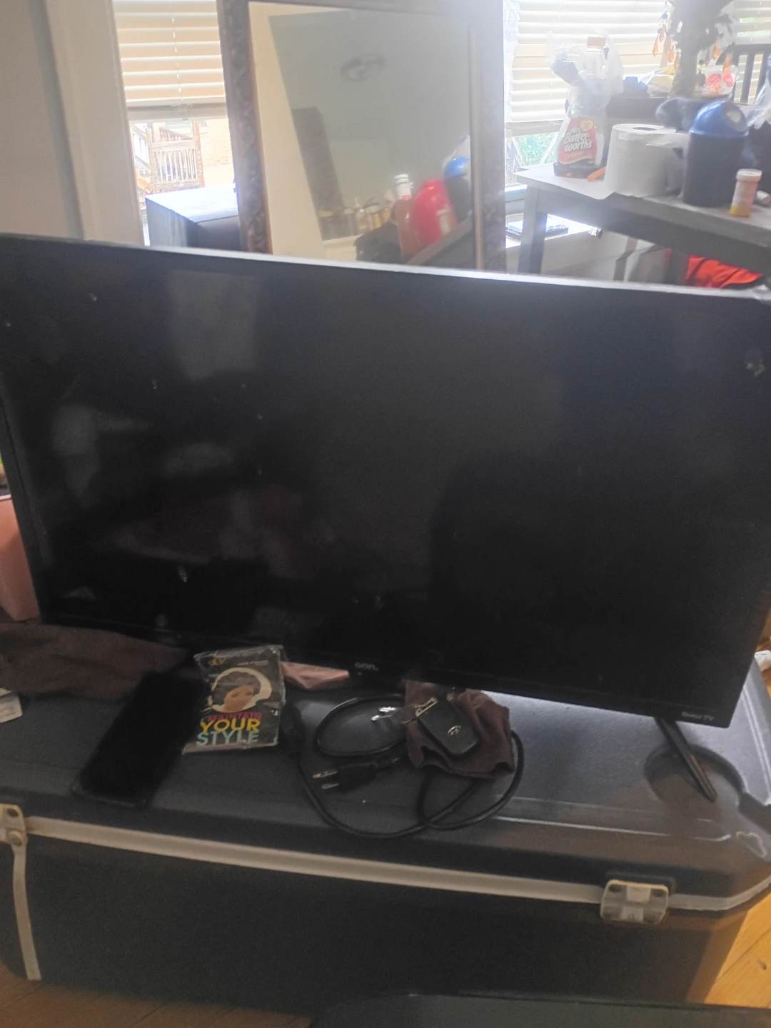 ⚽Black Flat Screen TV