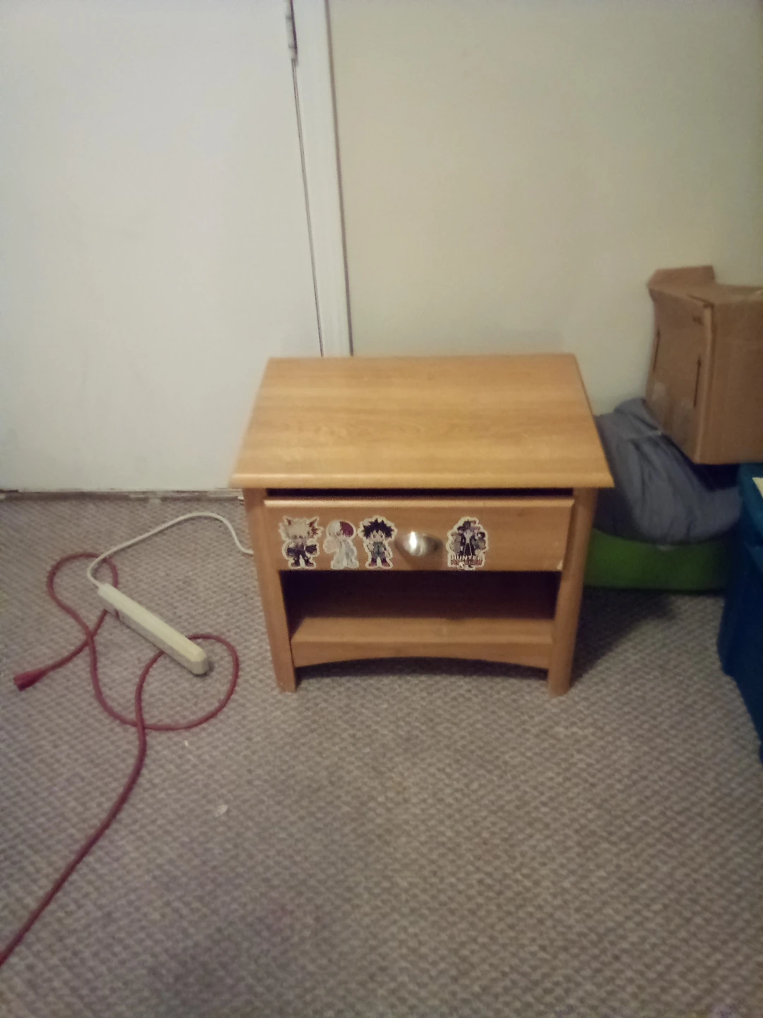 Wooden Nightstand with Drawer