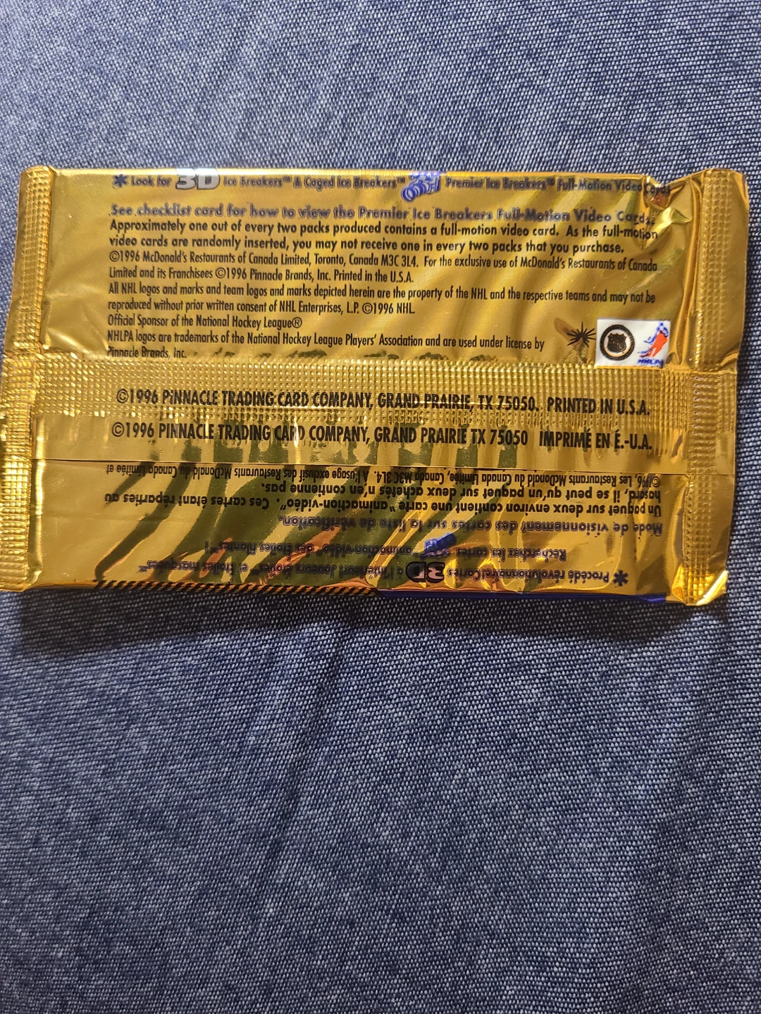 1996 Ice Breakers 3D Trading Card Pack - photo 2