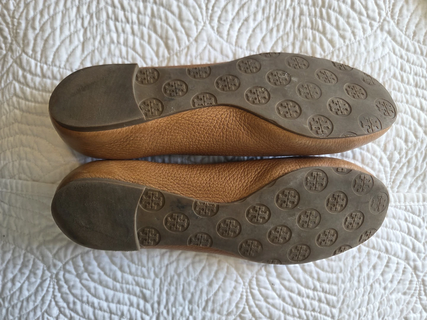 Tory Burch Brown Leather Ballet Flats