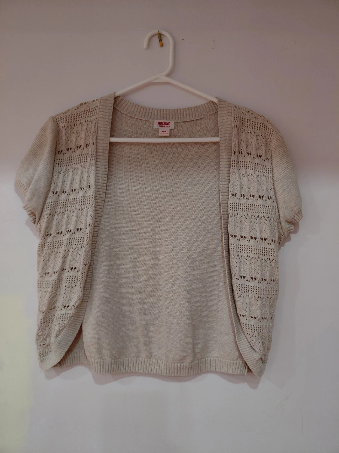 Mossimo Oatmeal Knit Cropped Cardigan