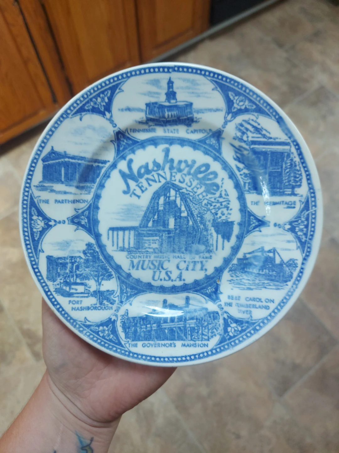 Nashville Music City Souvenir Plate