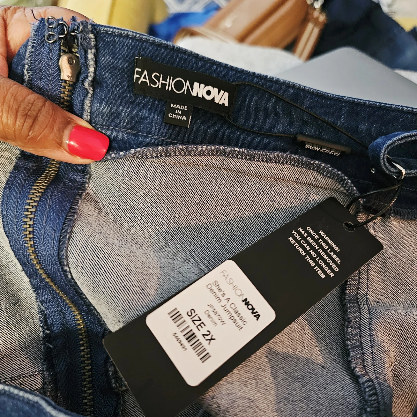 Fashion Nova Denim Jumpsuit Size 2X - photo 3
