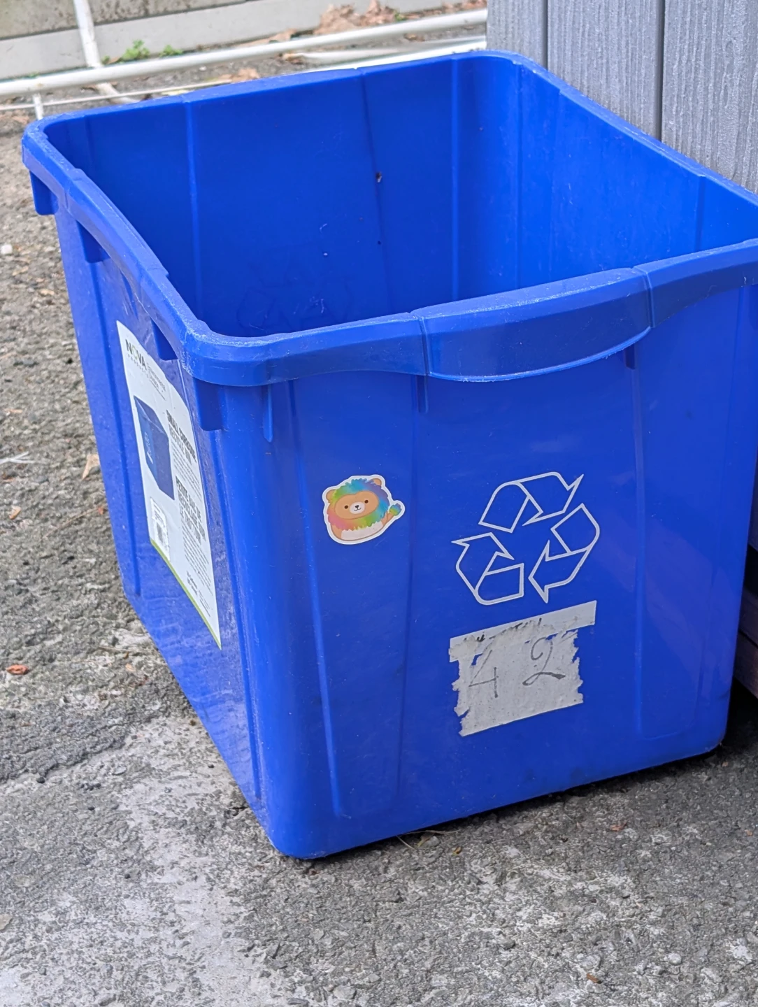 Blue Recycling Bin