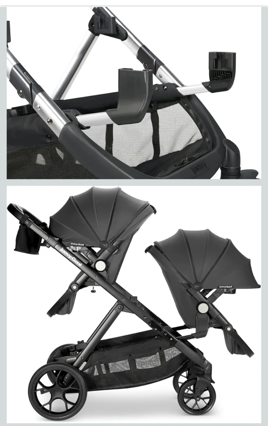 Joovy Double Stroller in Charcoal