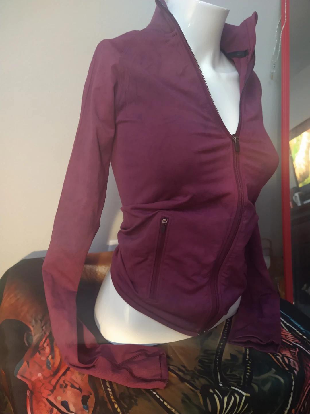 Lululemon Define Burgundy Athletic Jacket Size Small (2) - photo 3