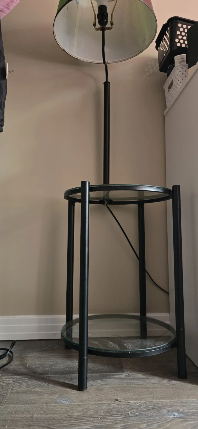 Floor Lamp with Round Glass Side Table - photo 3