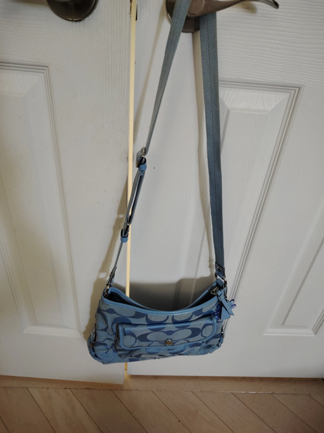 ⚽️Light Blue Coach Monogram Shoulder Bag - photo 2