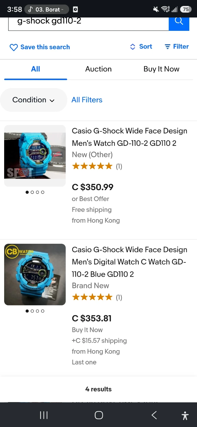 Casio G-Shock GD-110 Blue Watch - photo 2