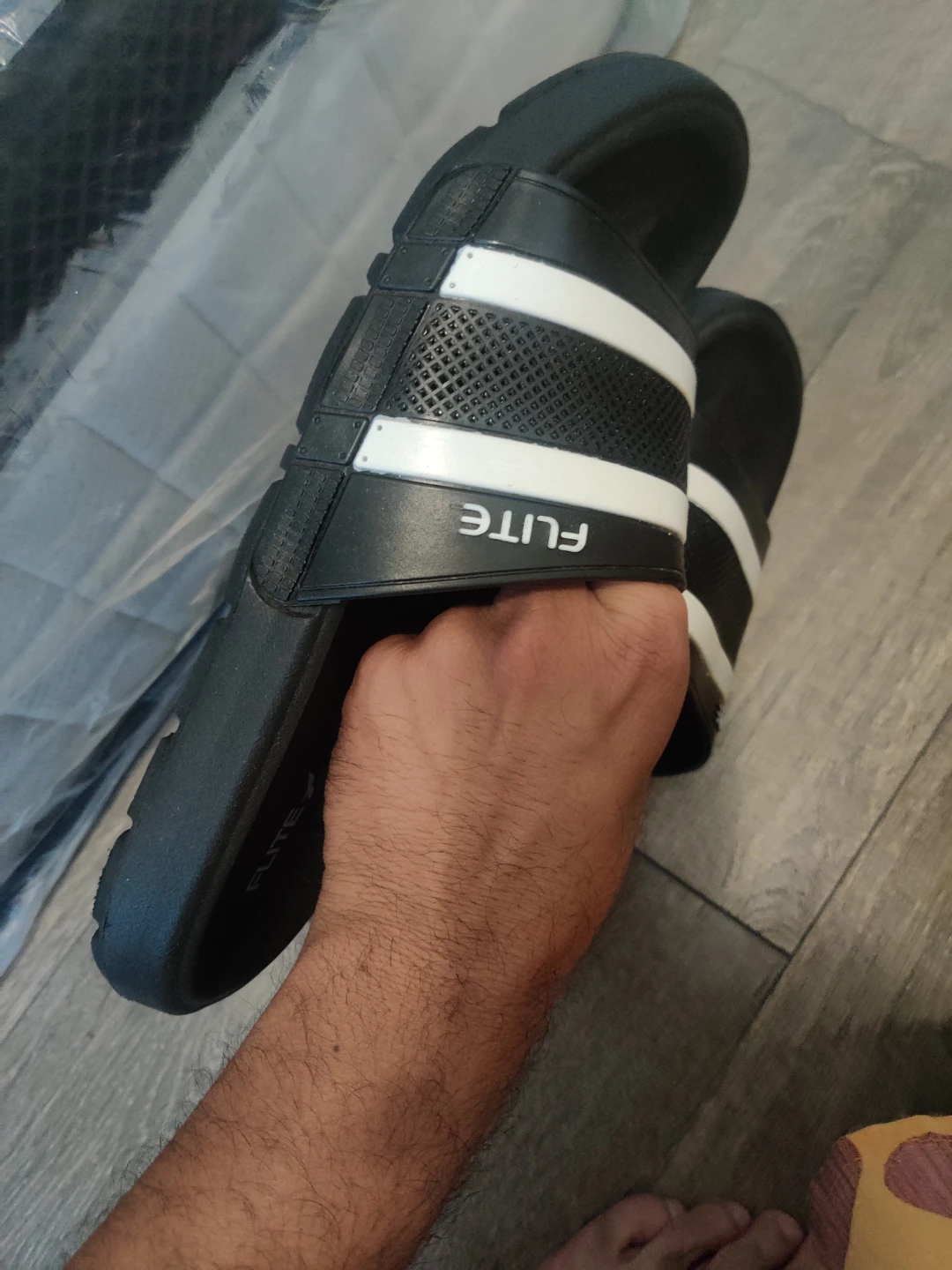 FLITE Black and White Slide Sandals - photo 3