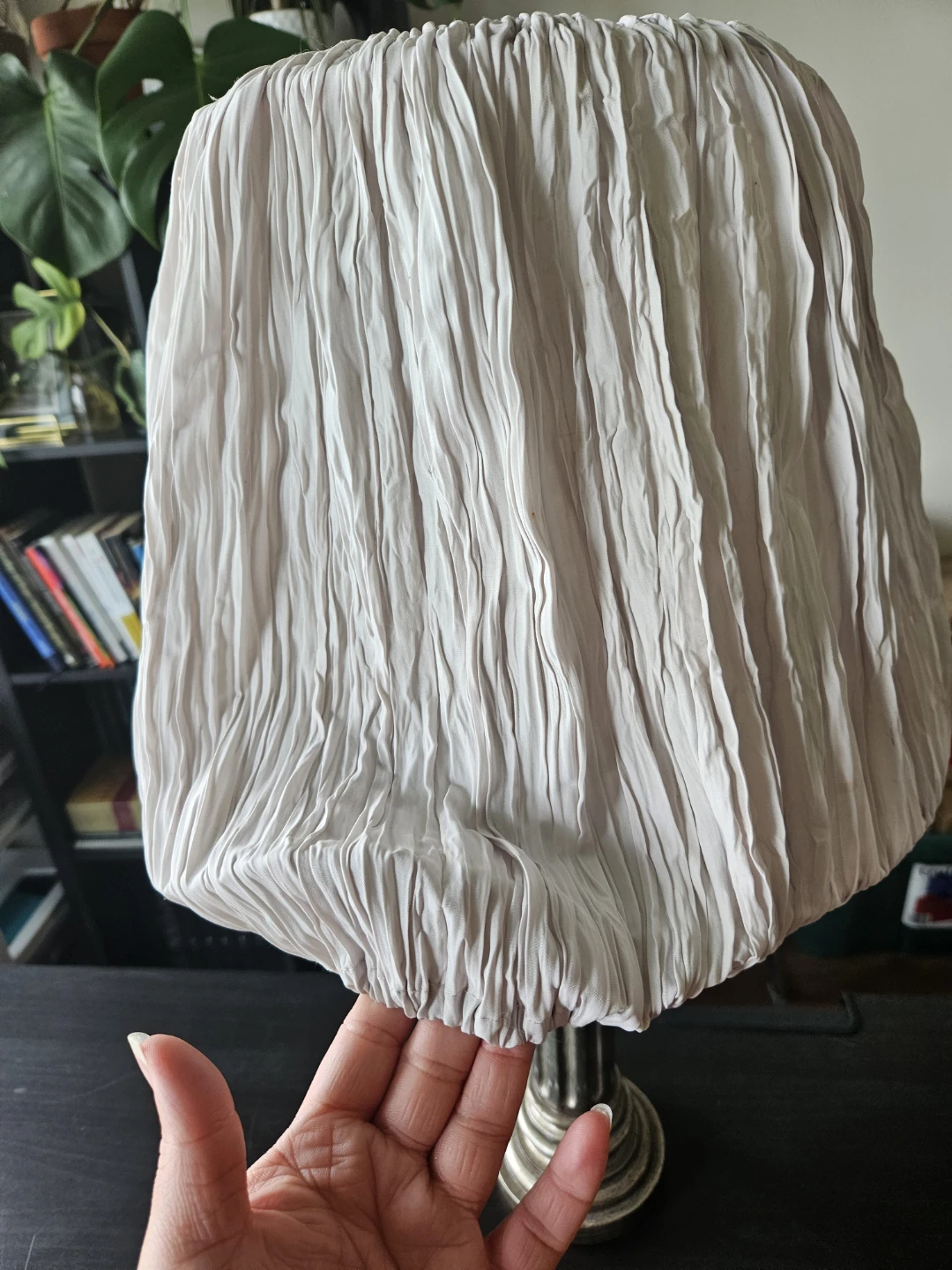 Pair of Table Lamps with Pleated Shades - photo 3