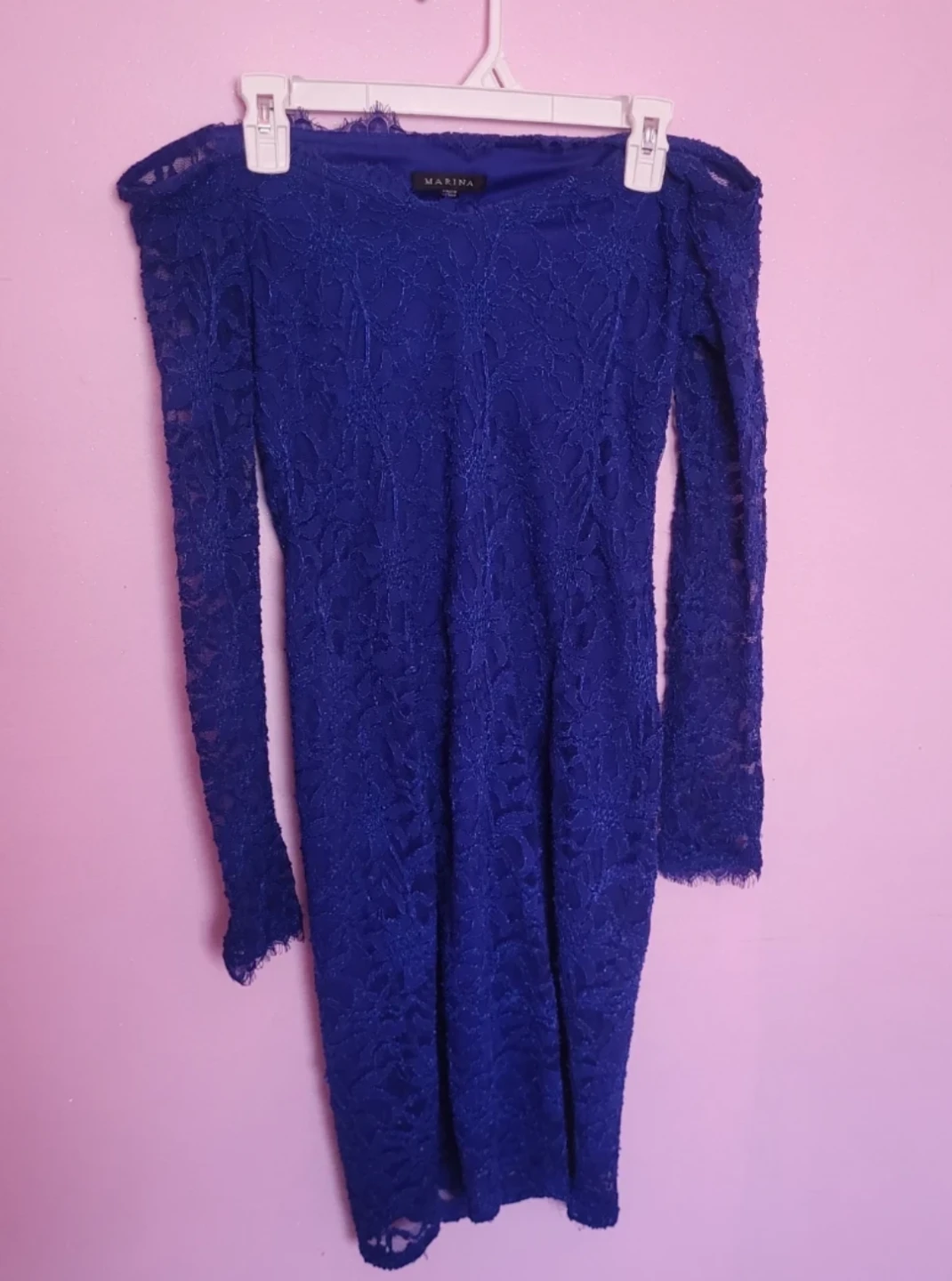 Marina royal blue Lace Dress