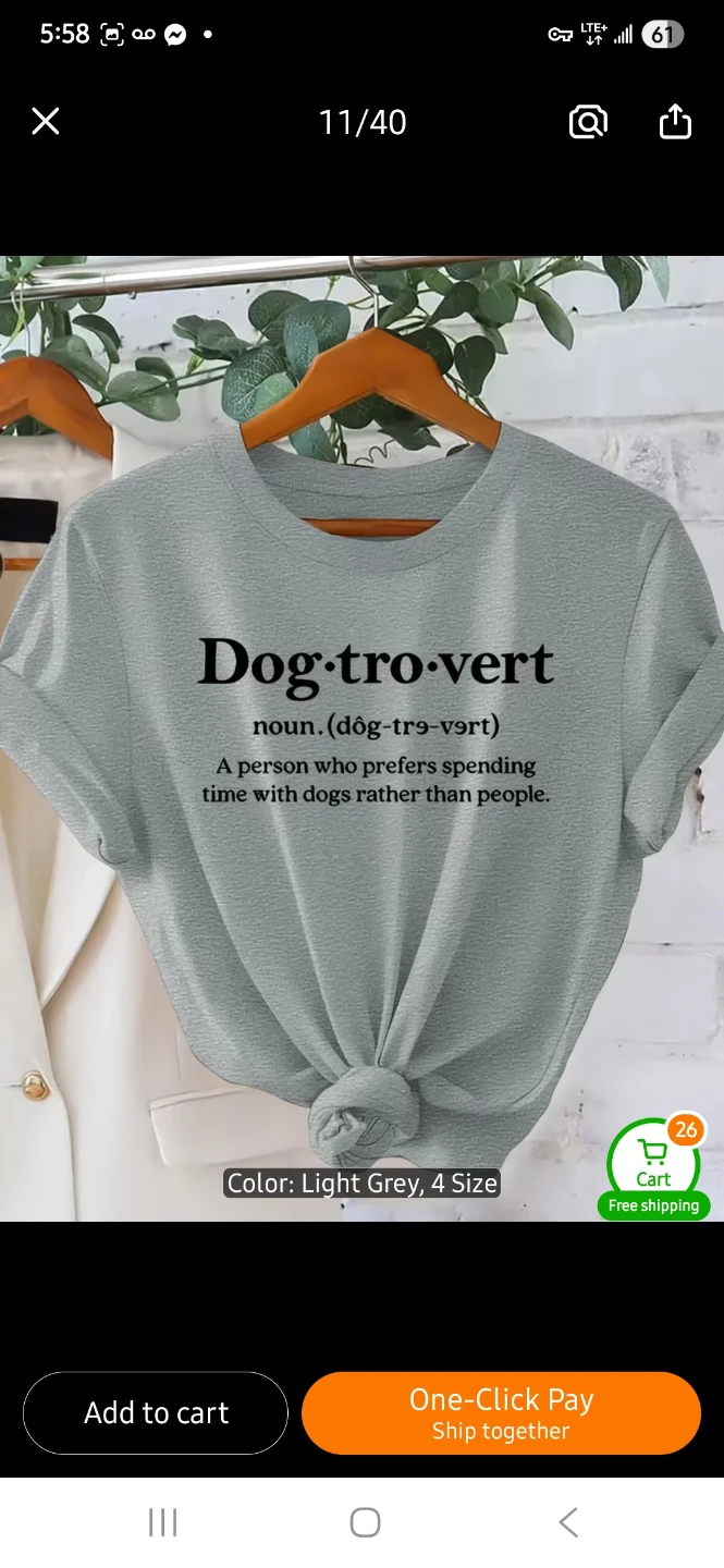 NEW Dog-tro-vert Definition T-Shirt 🐕