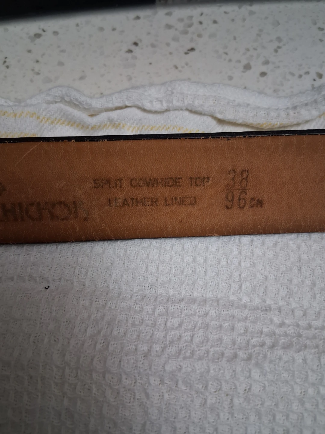 Hickok Black Leather Belt Size 38/96cm - photo 2