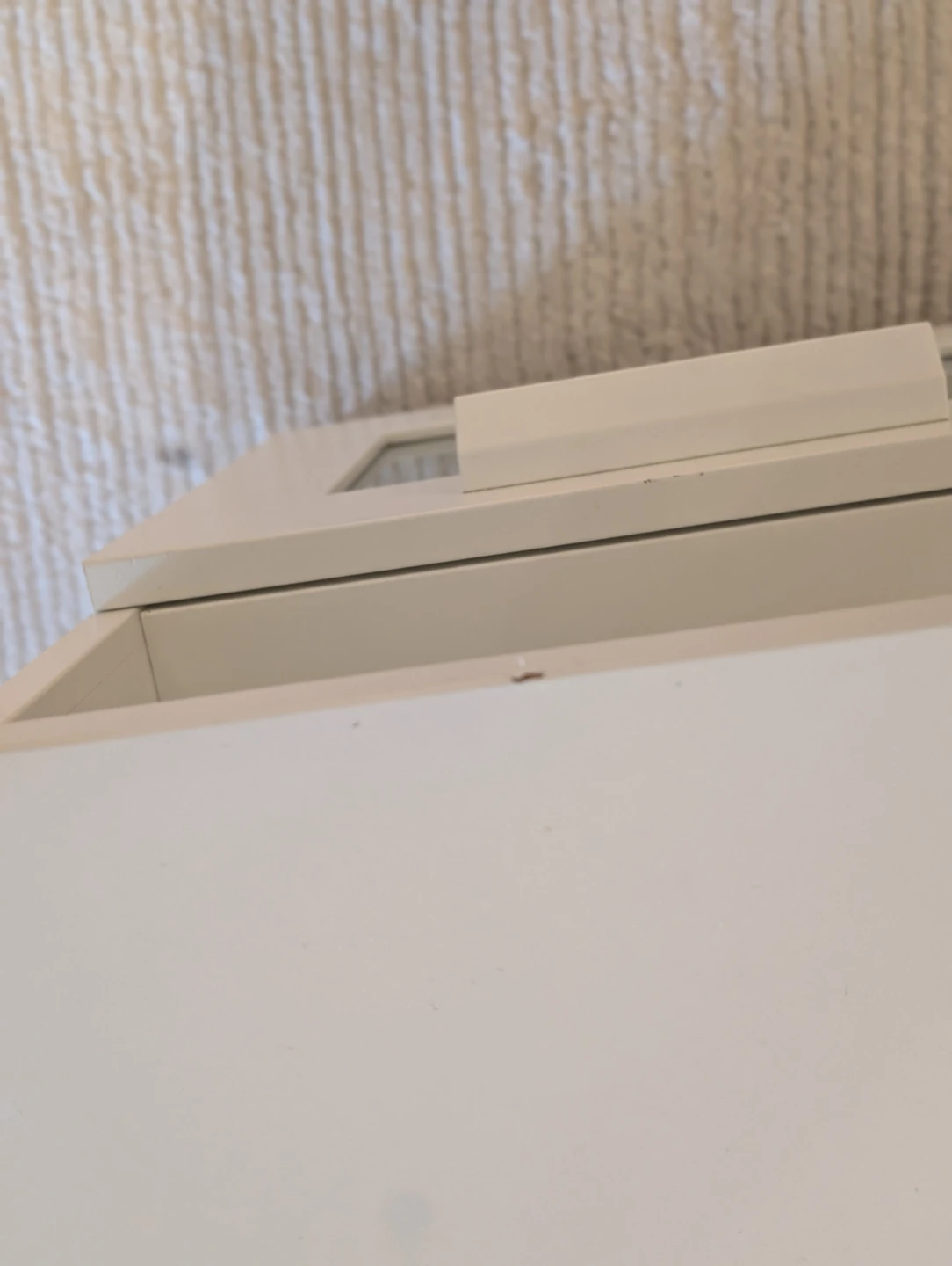 White bedside table with drawer. 2 Ikea Brimnes night stands - photo 2