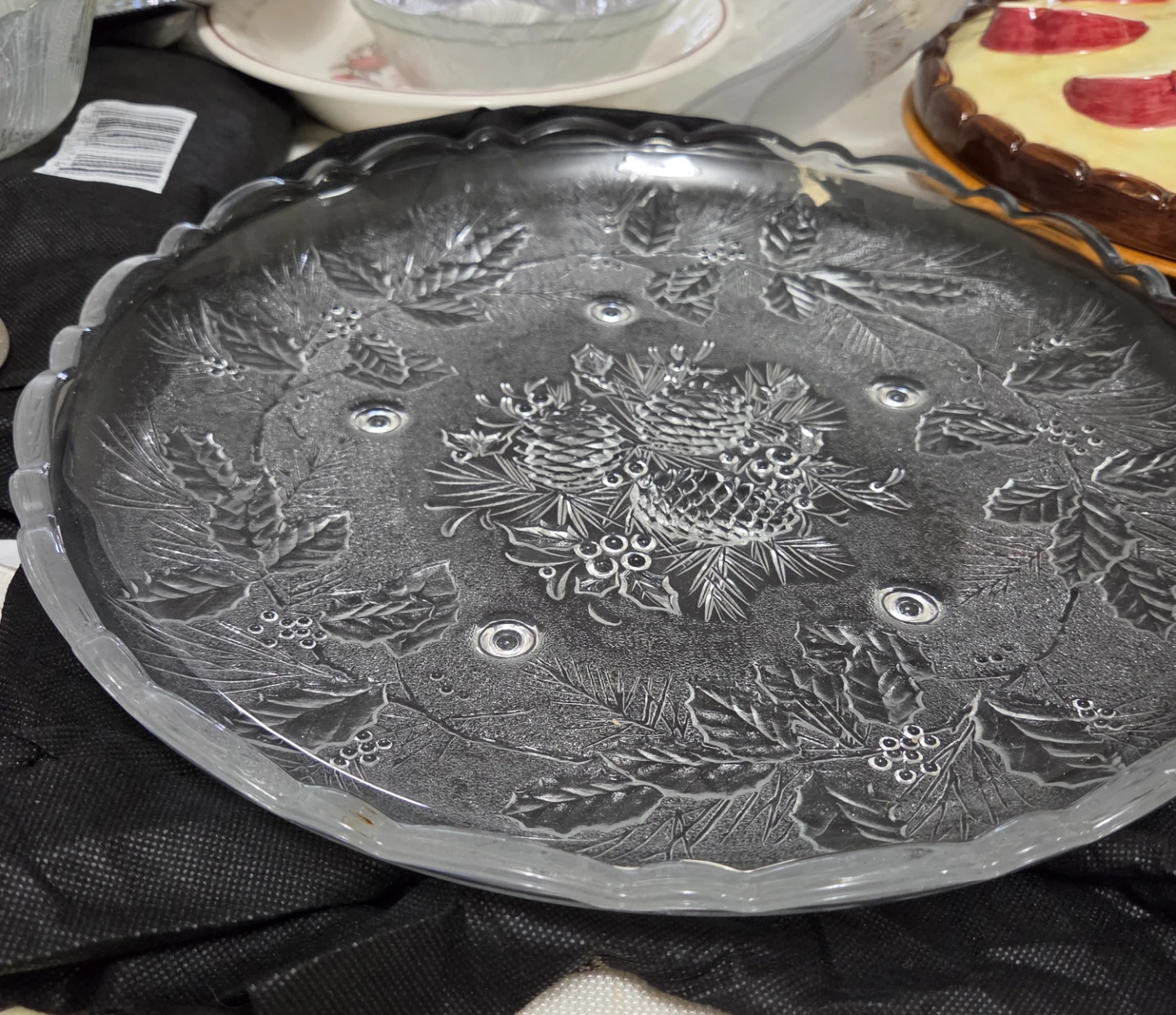 Glass Serving Platters and Bowl Set - photo 2