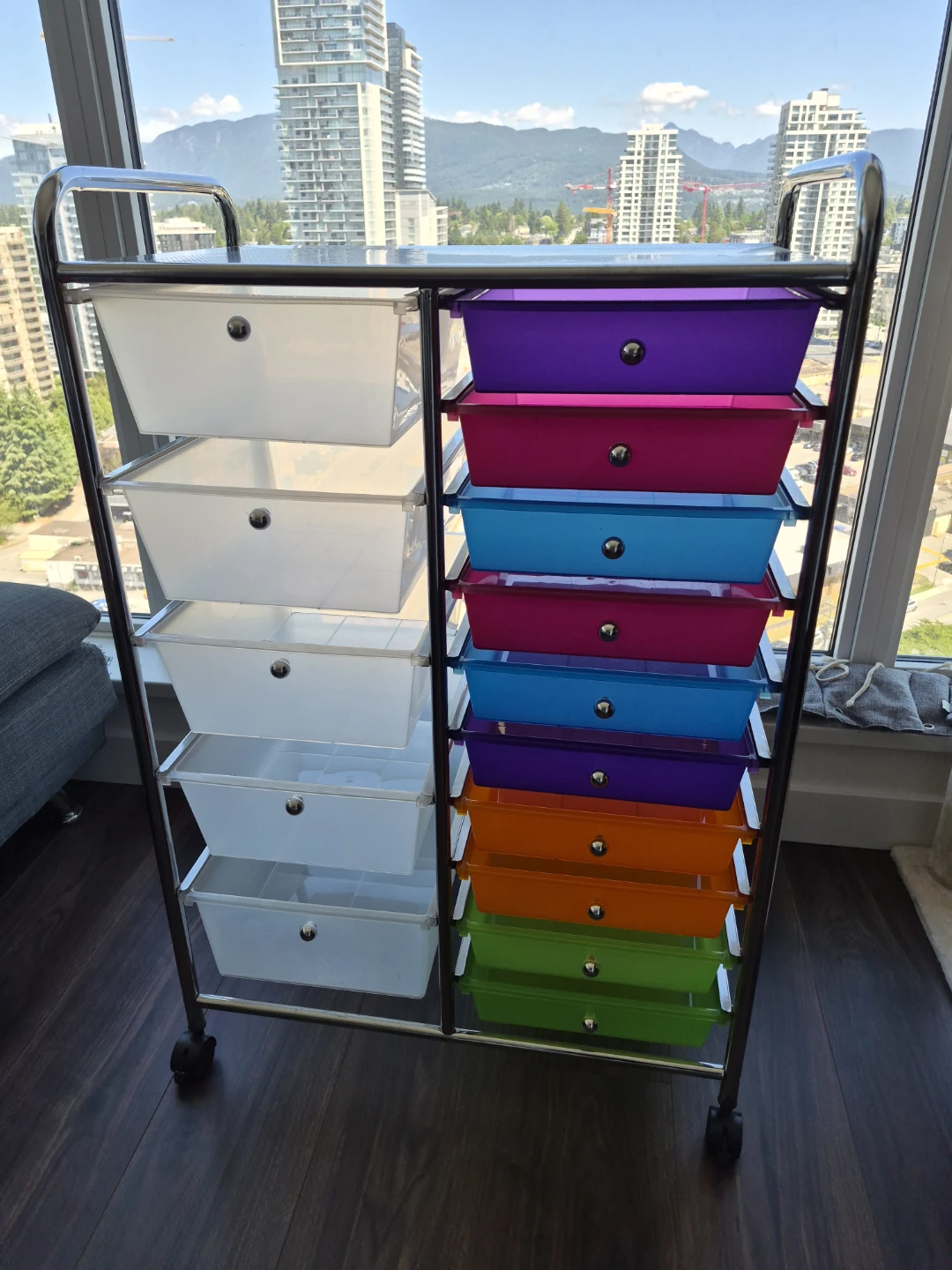 Rolling Storage Cart with 12 Drawers