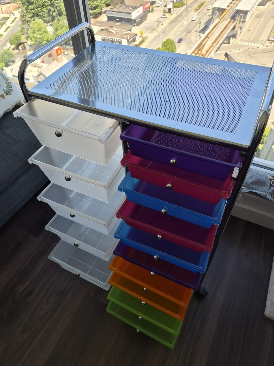 Rolling Storage Cart with 12 Drawers - photo 2