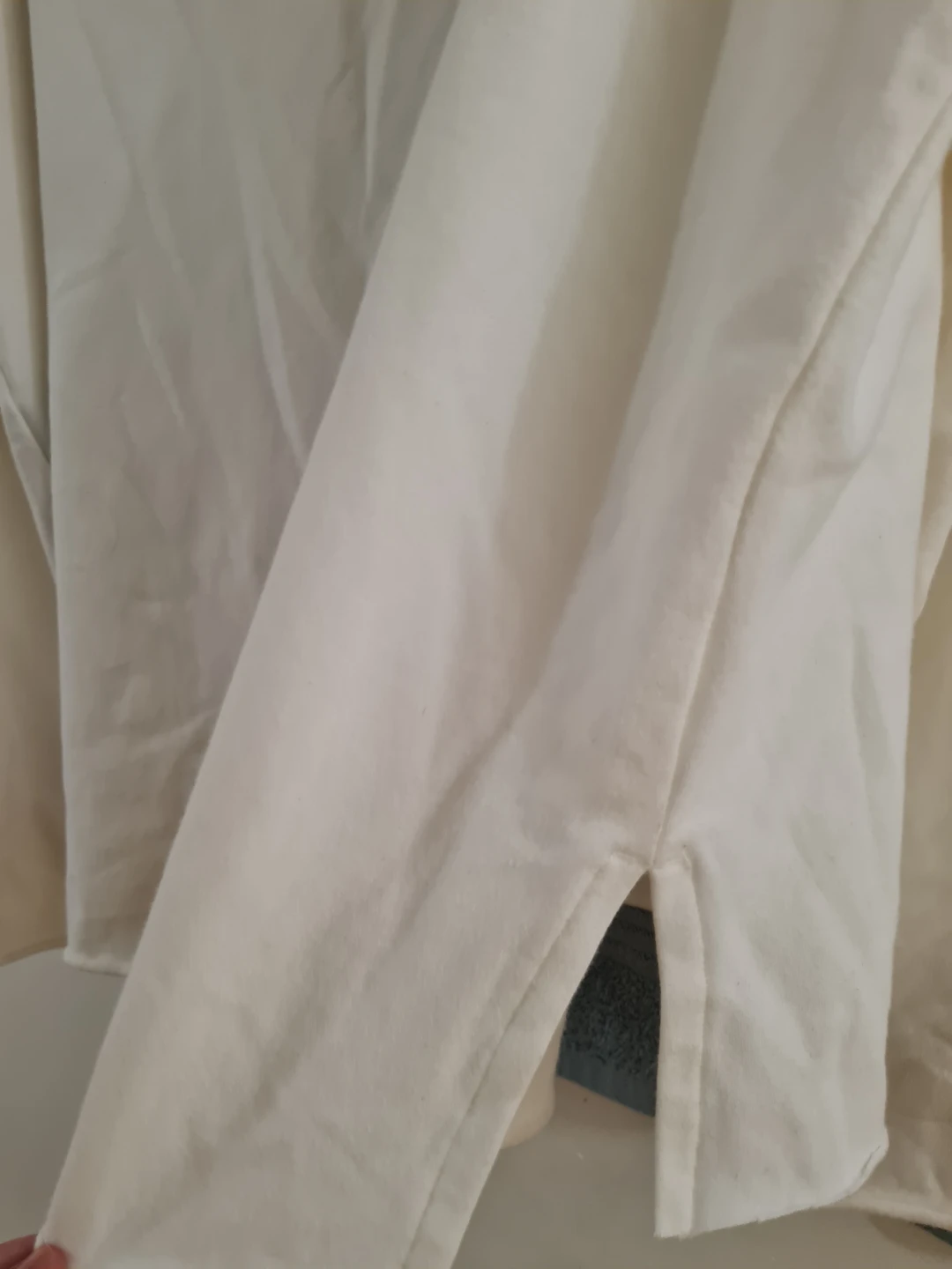 White Cowl Neck Long Sleeve Top - photo 3