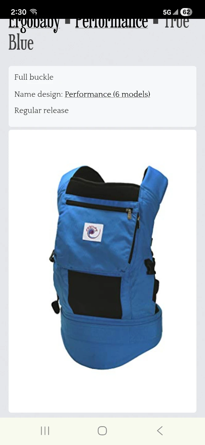 ⚽️ Ergobaby Performance Blue Baby Carrier - photo 3