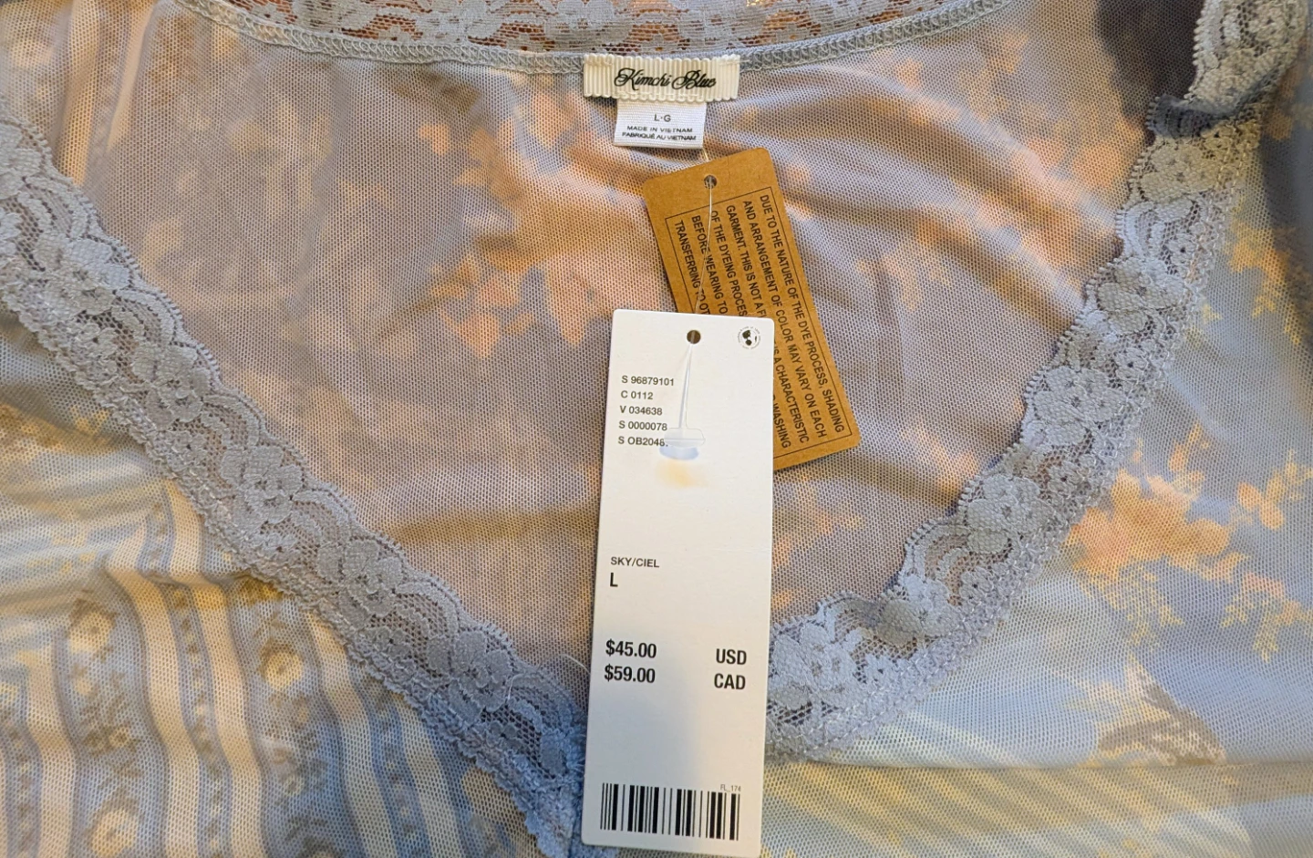 Urban Outfitters - Kimchi Blue Sheer Blouse - Size Large - photo 3