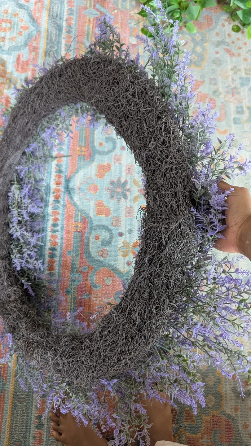 Giant Lavender Door Floral Wreath - 32inches - photo 4