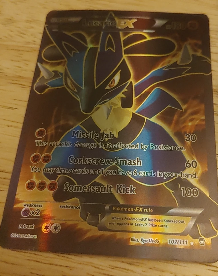 Pokemon Lucario EX Trading Card good condition