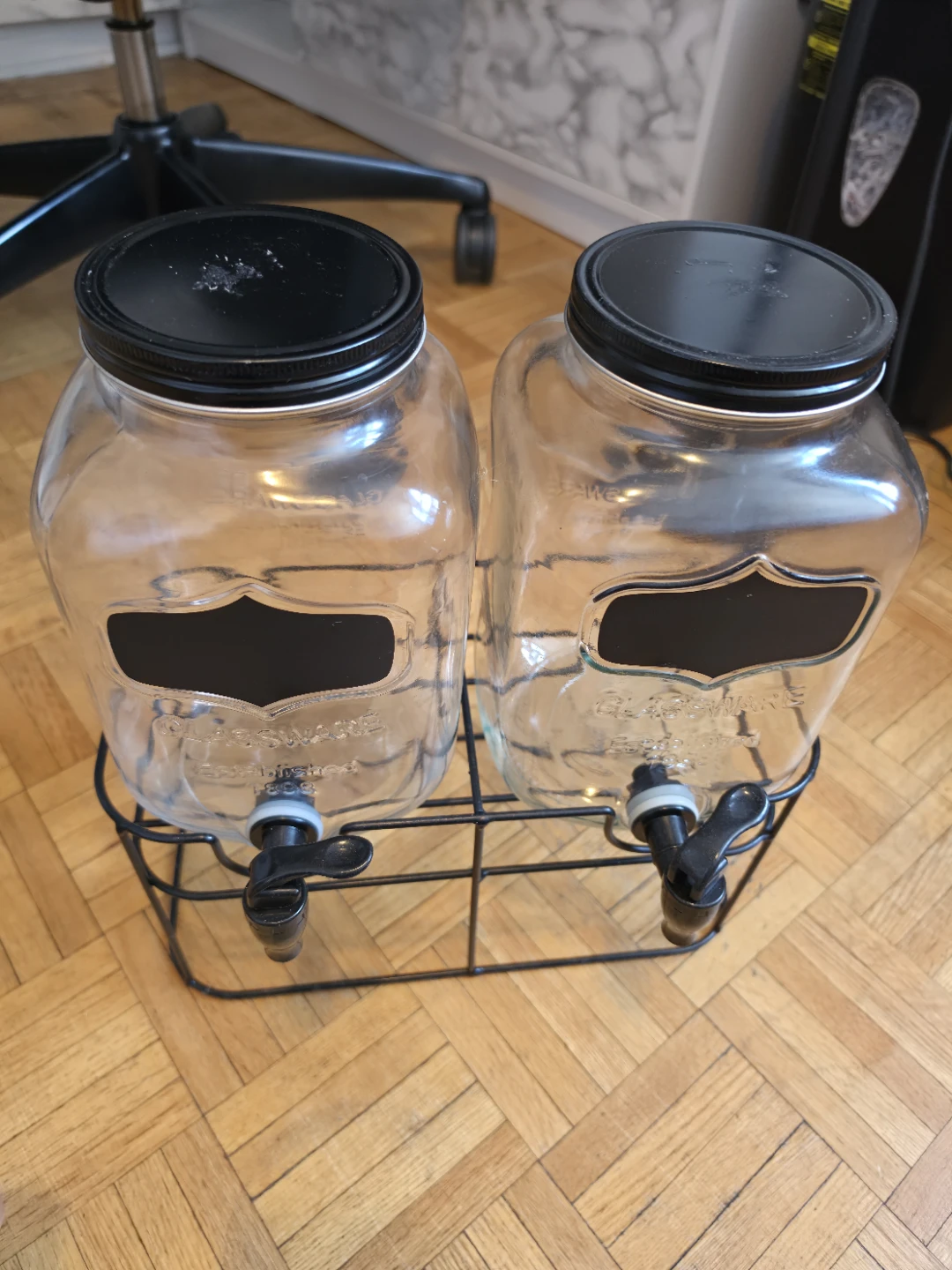 Glass Drink Dispensers with Spigot (Set of 2) - photo 2