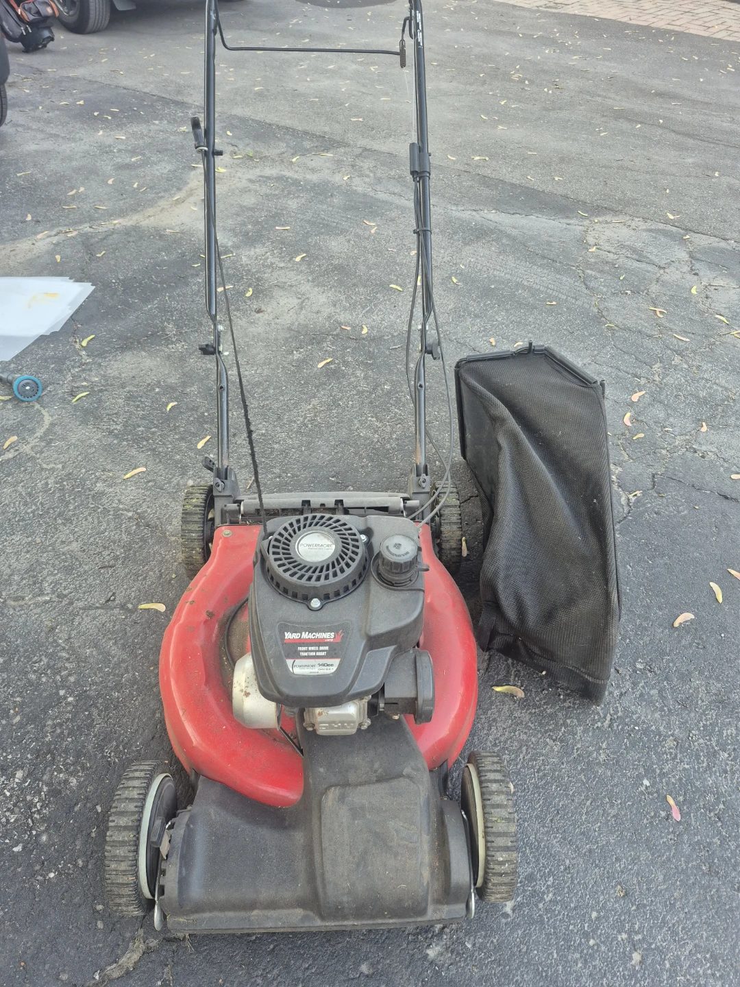 Yard Machines 140cc front wheel drive gas mower