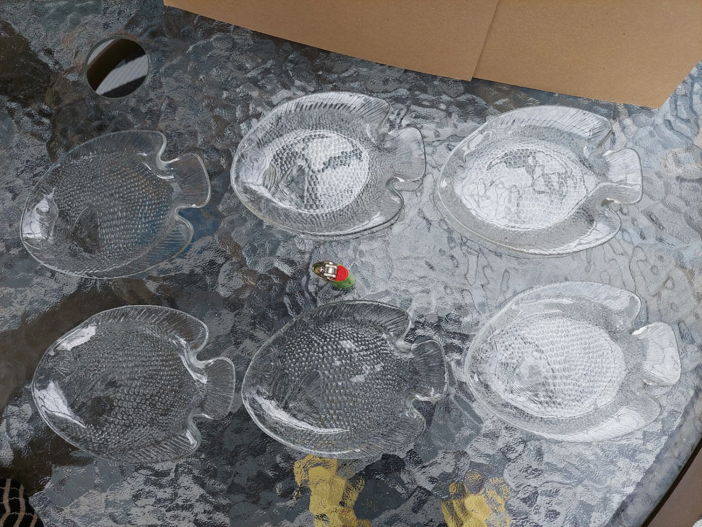 Set of 6 Clear Glass Fish Shaped Dishes - photo 2