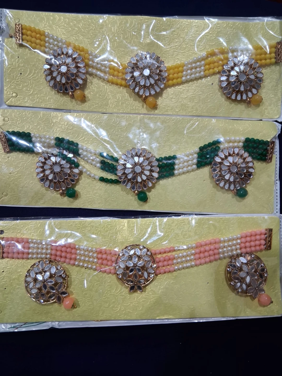 Beaded Choker Necklace and Earring Set