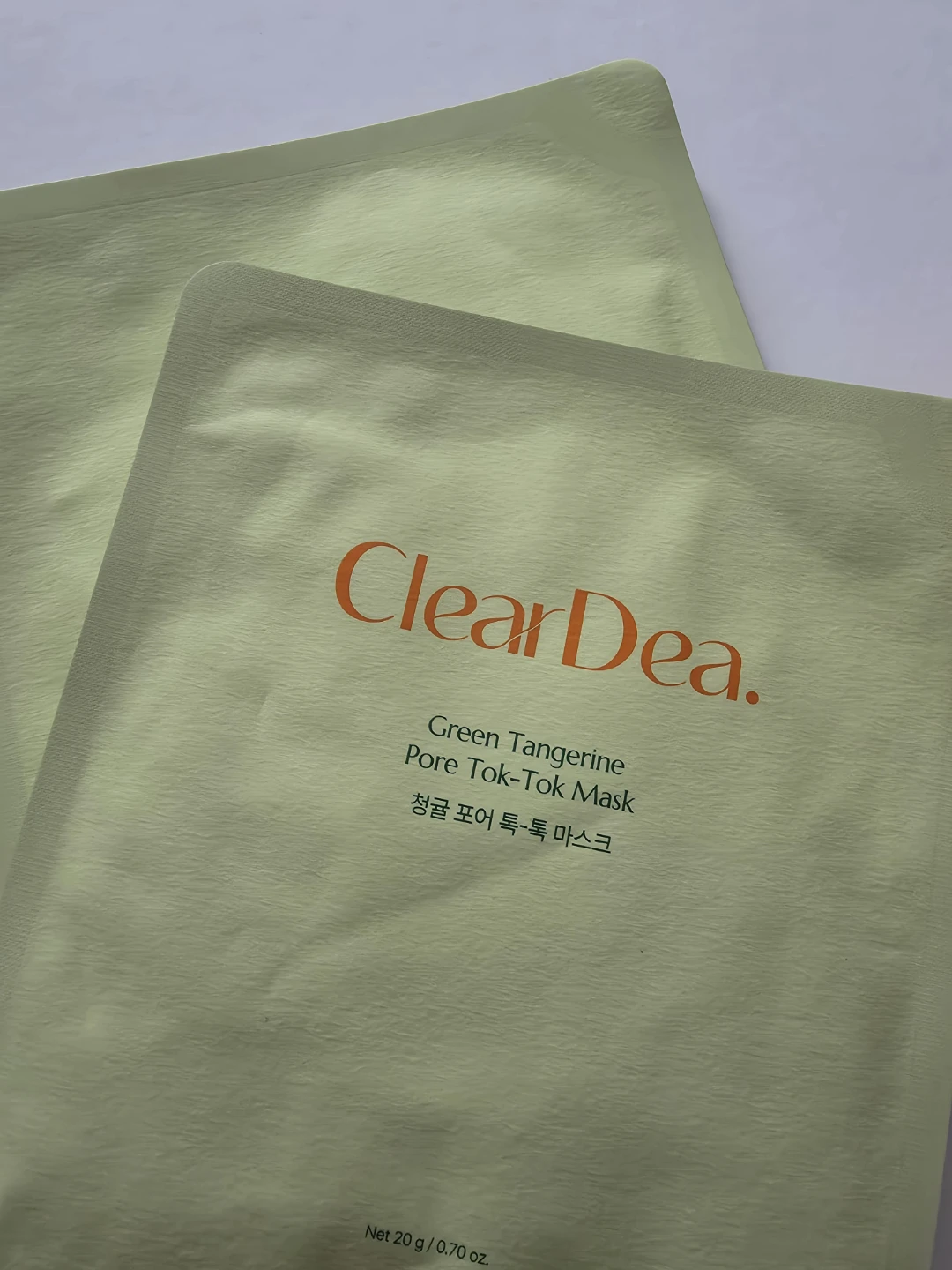 ClearDea Green Tangerine Pore Tok-Tok Mask 2ct ⚽️
