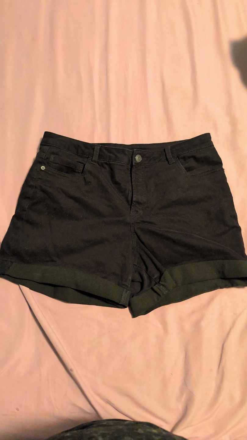 3 pairs of stretchy Women's Denim & Black Shorts Size 12 - photo 2