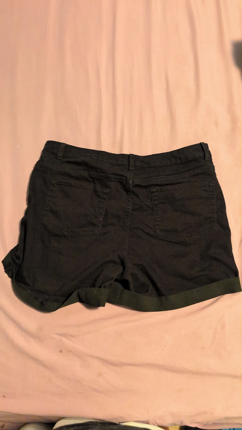 3 pairs of stretchy Women's Denim & Black Shorts Size 12 - photo 3