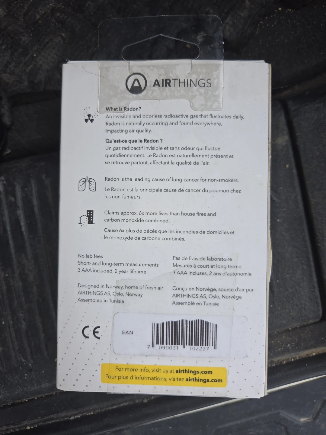 Airthings Digital Radon Detector Corentium Home - photo 2